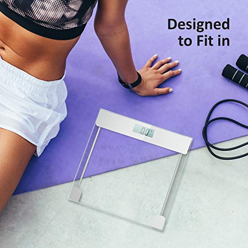Letsfit Digital Body Weight Bathroom Scale with Step-On Technology, Large Backlit Display, Ultra Slim Design - Thumbnail 3