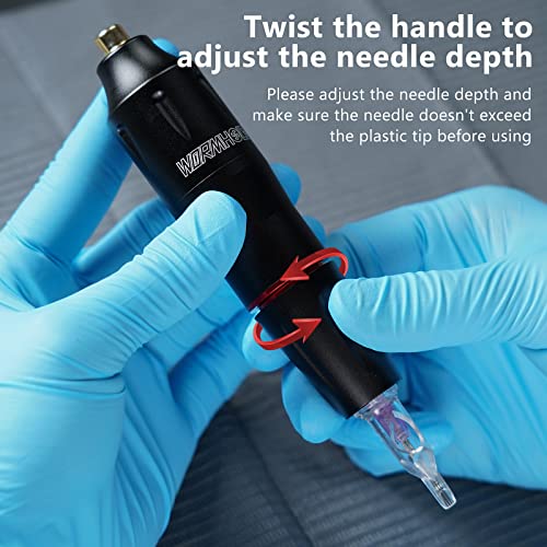 Image of Tattoo Kit Wormhole Tattoo Gun Kit Tattoo Pen Kit Rotary Tattoo Machine Kit with Tattoo Power Supply and Tattoo Cartridge Needles Complete Tattoo Kit for Beginners Tattoo Supplies (WTK091)