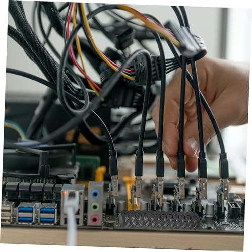 Housoutil kit organizador de cables para computadora 24 piezas con peines duraderos para fuente de alimentación y refrigeración líquida compatible con múltiples sistemas para organización bajo escritorio miniatura 5