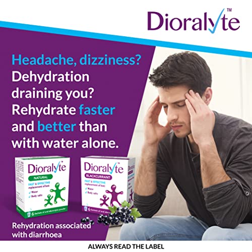 Dioralyte - Fast and Effective Supplement Treatment for Reducing Dehydration and Replacing Electrolytes (mineral salts) of Lost Body Water and Salts- Blackcurrant Flavour - 6 Sachets - Image 5