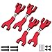 Hobbypark Aluminum Front & Rear Upper Suspension Arms for 1/10 Redcat Blackout XTE Upgrades Parts, fit XBE SC Pro, Replace BS213-002 / BLH-0001GM (4-Pack) (Red)