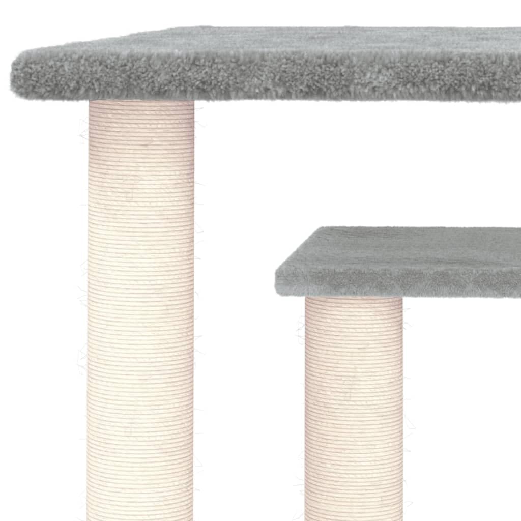 Postes rascadores para Gatos con Plataformas Gris Claro 50 cm, Rascador Gato, Arbol Rascador para Gatos, Gatos Accesorios, Torre Gatos, Arranhador para Gatos, Casa para Gatos