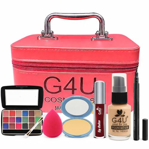Image of G4U Premium Makeup Kit for Women | Complete Beauty Set with Eyeshadow, Lipsticks | Ideal for Bridal & Party Makeup (Peach)