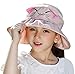 Bienvenu Kids Girls Wide Brim Visor Sun Hat - UV Protection Foldable Beach Cap