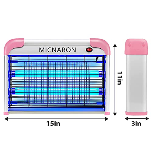 Indoor Electric Bug Zapper, 2800V Powerful Flying Insect Mosquito Killer W/ 20W Blue Light Attract, Plug-In Pest Control Machine For Moth, Fruit Fly, Fungus Gnat, Garage Bug Catcher #TOP4
