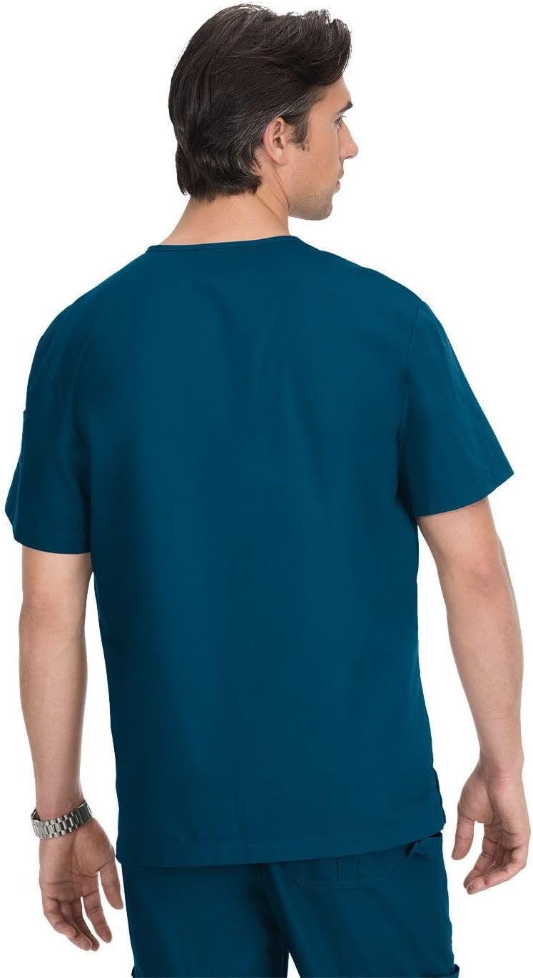 KOI Classics KOI654 Men's Scrub Top Caribbean XS