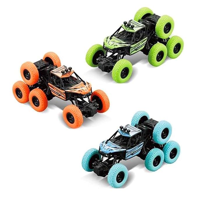 KGeM Monster Truck with Wireless RC | 8-Wheels & 4WD | 1 : 18 Scale with High-Performance | Shock Absorbers for Off-Road Climbing | for Kids & Adults