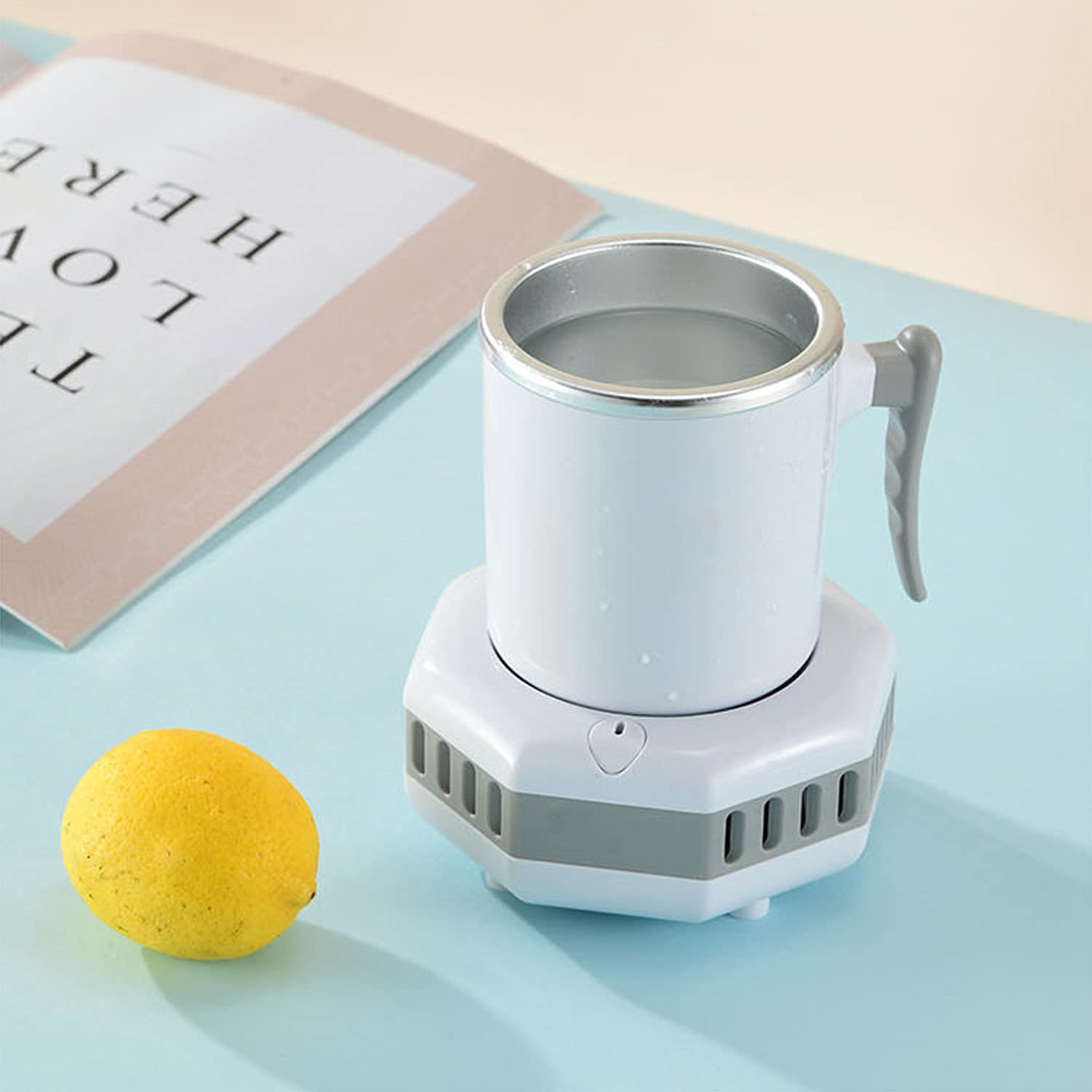Mini frigorifero portatile elettrico per bevande, tazza refrigerante multifunzionale per casa/ufficio, ideale per birra, succhi di frutta, latte e caffè
