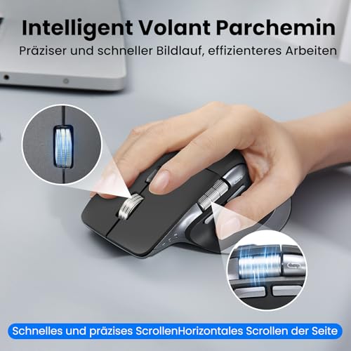Teclado inalámbrico ergonómico CITLLA M9100 recargable con retroiluminación y reposamuñecas 2