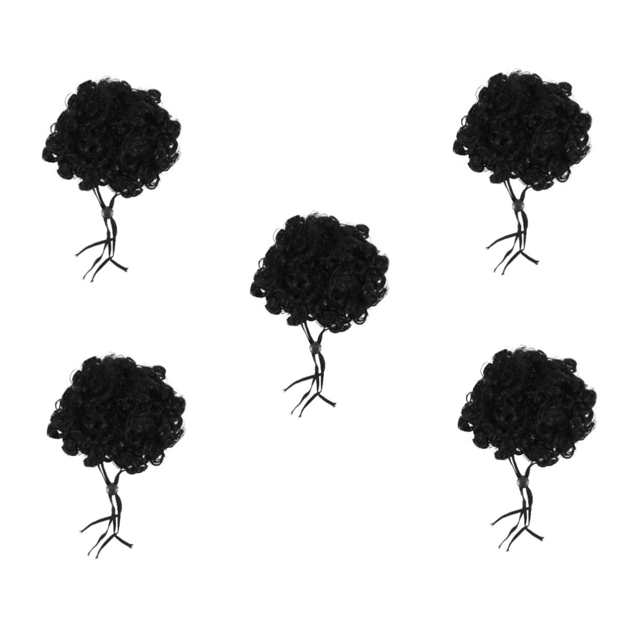 5pcs Pet Pelucas Pequeñas Pelucas para Mascotas Perros Cosplay Peluca Pelucas Afro-Pelucas para Cachorros Mascotas Disfraces Prop Mascota Perros Accesorios Transformación Traje de Perro