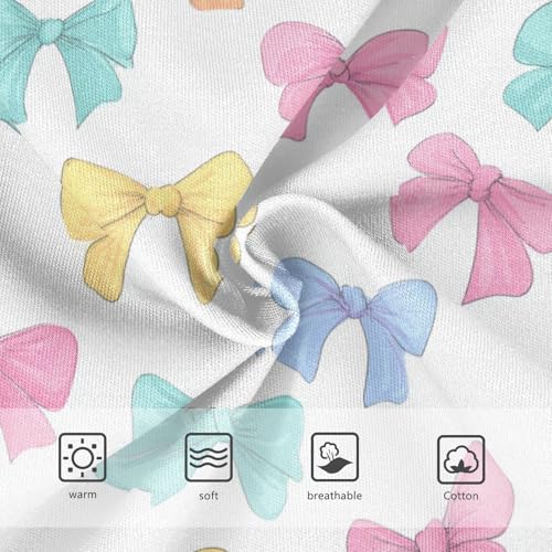 Wusikd Cute Bows White Girls' Underwear Cotton Girls Briefs Soft Toddler Underwear 2T3
