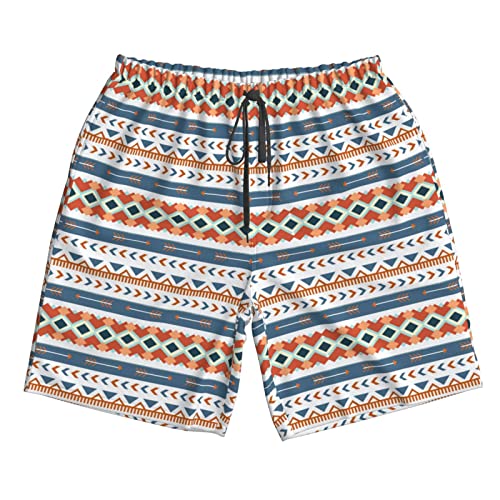 ONVOWO Colorful Stripes Bohemian Mandala Hippie Aesthetic Design Gift Mens Swim Trunks Quick Dry Swimwear Pockets Swim Shorts-XXL White4