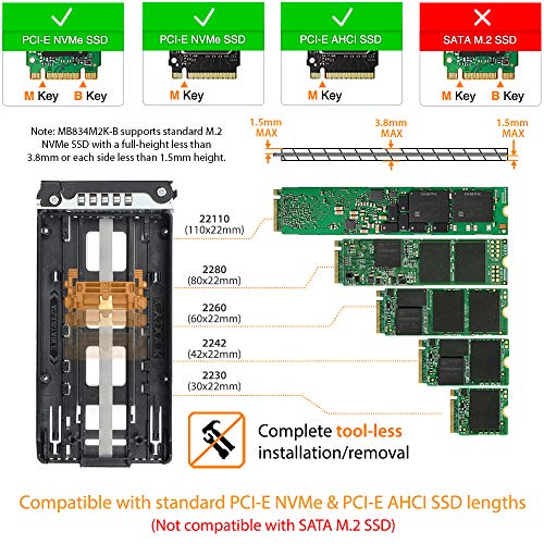 ICY DOCK 2 bahías M.2 PCIe NVMe para bahía 3.5” externa miniatura 3