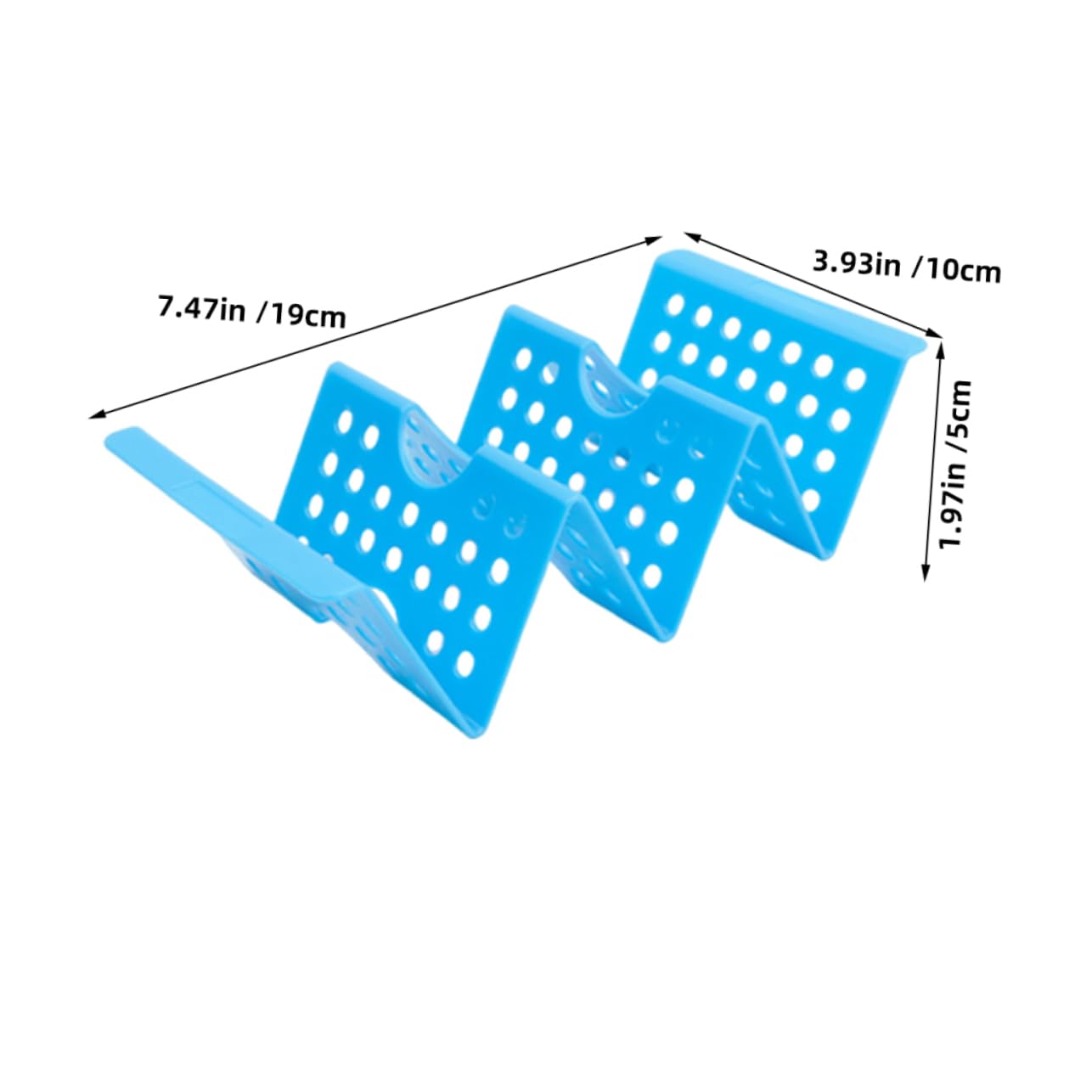 Cabilock 8pcs Taco Serving Organizer Set W Shaped Hollow Tray Plates for Tortillas Pancakes Carnival Taco Tray Space Saving Design Dishwasher Safe for Kitchen Party Use