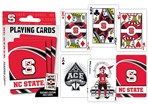 Image of MasterPieces Officially Licensed NCAA NC State Wolfpack Playing Cards - 54 Card Deck for Adults