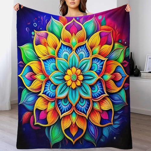 Couvre-lit mandala haut de gamme en peluche moelleuse et microfibre - 6
