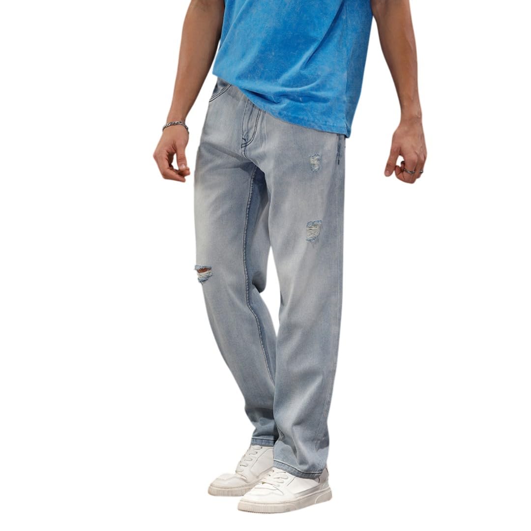 wrogn Men's 100% Cotton Jeans | Anti Fit-picture-36