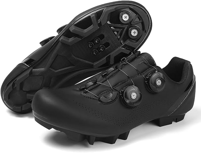 Scarpe Da Ciclismo MTB Unisex Treer - Con Attacco 4 Fori Per Tacchette, Taglie 37-47 EU, Leggere E Traspiranti, Per Mountain Bike, Strada Ed Equitazione