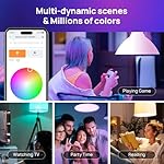 Consciot Smart Light Bulbs, WiFi Bluetooth Color Changing LED Light Bulb, A19 E26 RGBTW Light Bulbs That Works with Alexa/Google Home/Apple Home/Siri, Music Sync, 60W Equivalent Smart Bulb, 6 Pack - Image 4