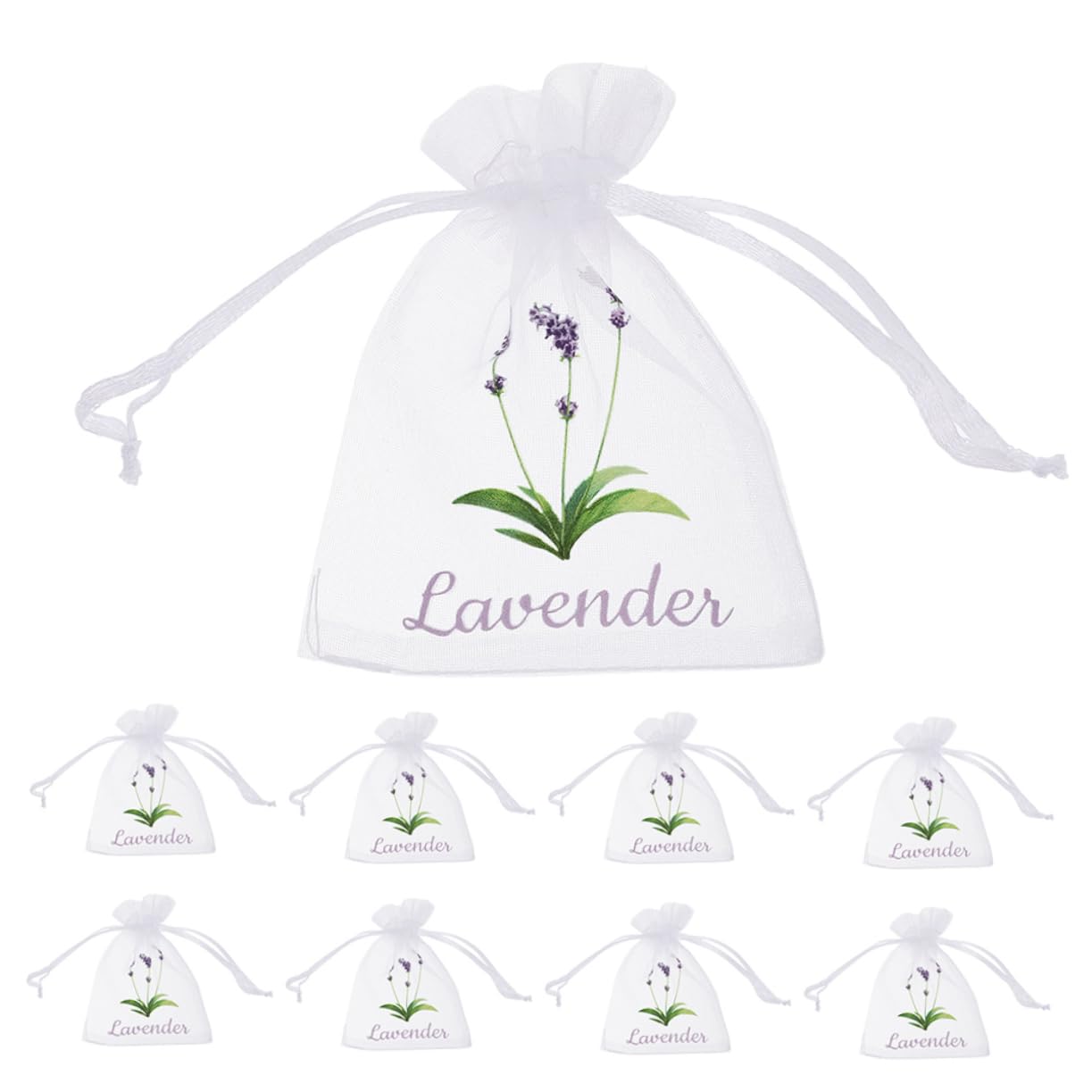 Cabilock 50pcs Empty Sachet Bags for Dried Lavender Flowers Potpourri Pouches Food Grade Lavender Spices Bag