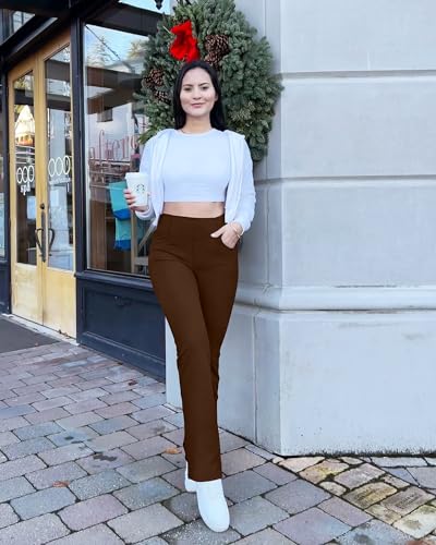 Image of G4Free Bootcut Yoga Pants with 4 Pockets Flare Leggings for Women High Waisted Casual Dress Pants