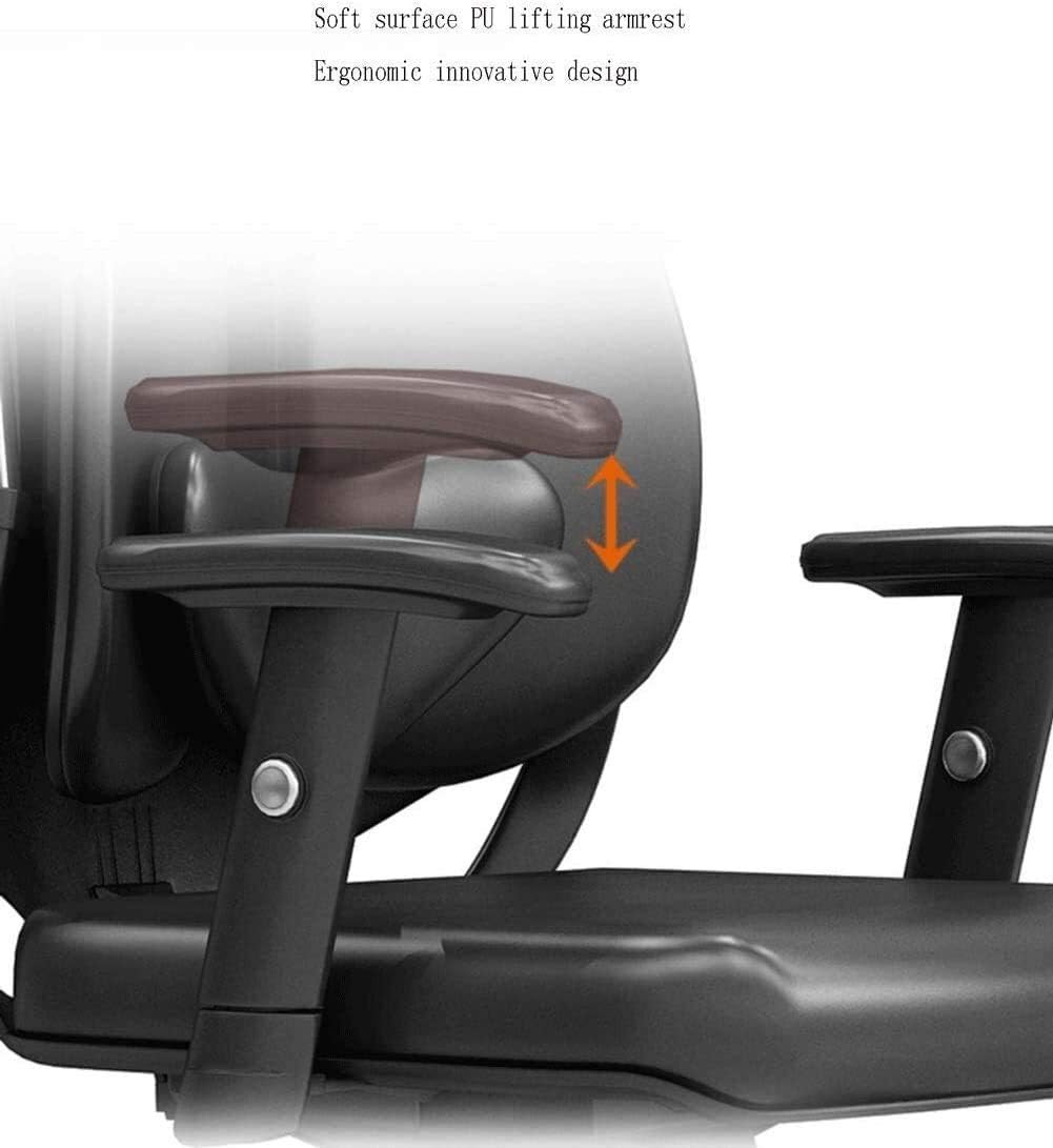 Executive Office Chair Computer Chair Home Staff Chair Ergonomic Lifting Boss Swivel Chair Esports Sedentary Waist Double Back Office Chair (Color : Black)