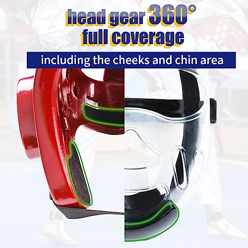Tutoing Kids Adults Karate Headgear With Face Shield, Mma Martial Arts Headgear Boxing Soft Helmet Taekwondo Sparring Head Gear #TOP5