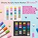 Ohuhu Acrylic Paint Markers Dual Tips: 36 Colors Brush & Fine Paint Pens High Opacity Acrylic Markers Waterproof Lightfast for Christmas Gifts Rock Painting 3D Prints Egg Wood Glass Ceramic DIY Crafts
