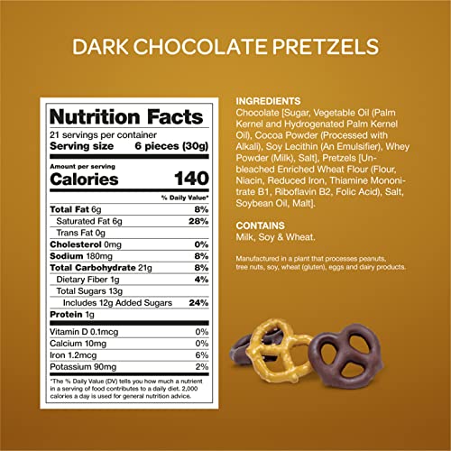 Dark Chocolate Covered Pretzels, 22-Ounce Bag - Thumbnail 5