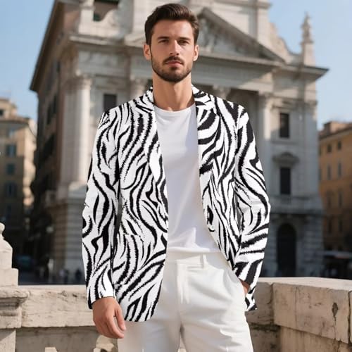 Casual One Button Suit Blazer for Men Slim Fit Lightweight Sport Coat Business Jackets2