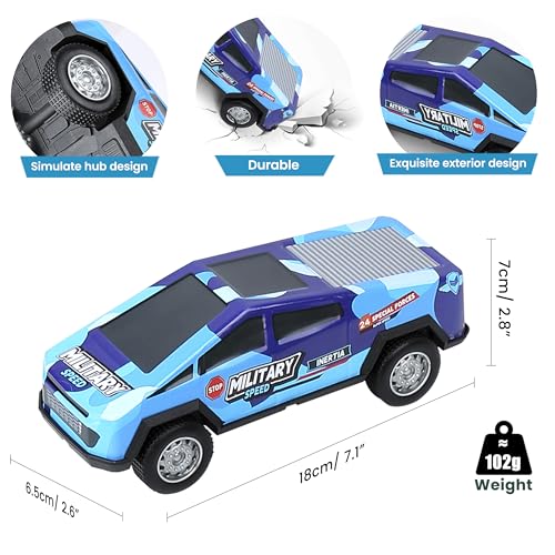 Set de 3 carros de juguete con motor de fricción miniatura 3