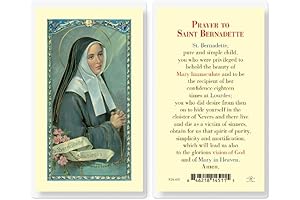 WJ Hirten E24-410 Prayer to Saint Bernadette, Clear Holy Cards