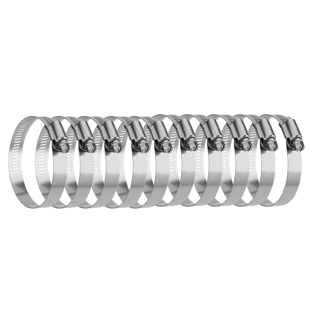 - B K JAGAN & CO Adjustable Fuel Petrol Pipe Hose Clips Stainless Spring Clamp(Pack of 10) (2.5" Inch)