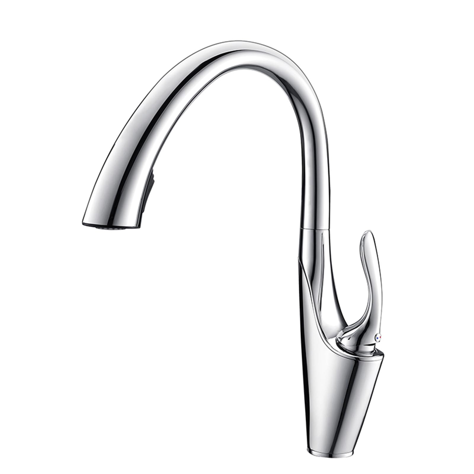 ZQFHSX Pull Out Spray Kitchen Tap, Brass 2 Mode Swivel Sink Faucet