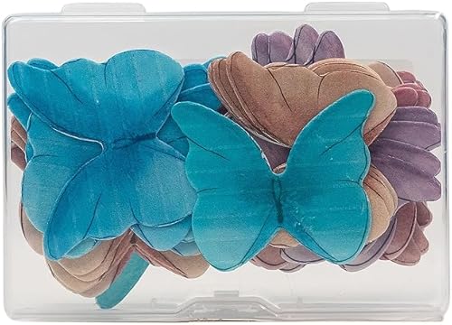 Miniatura 6 de Mariposas comestibles para decoración de pasteles, decoración de pasteles de mariposa rosa y adornos para cupcakes, mariposas de papel de oblea