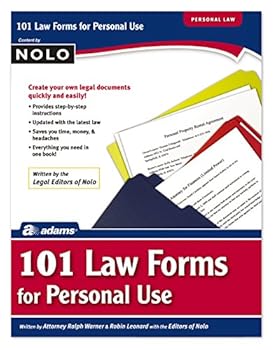 Paperback Adams 101 Law Forms for Personal Use (BK407) Book
