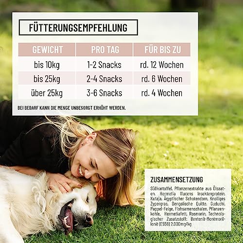ReaVET Funktionssnacks I Gras- & Kotfresser Drops für Hunde I bei Fressen von Gras & KOT - unterstützt den Magen I Grasfresser Getreidefreie Hunde-Leckerlies Ohne Zucker