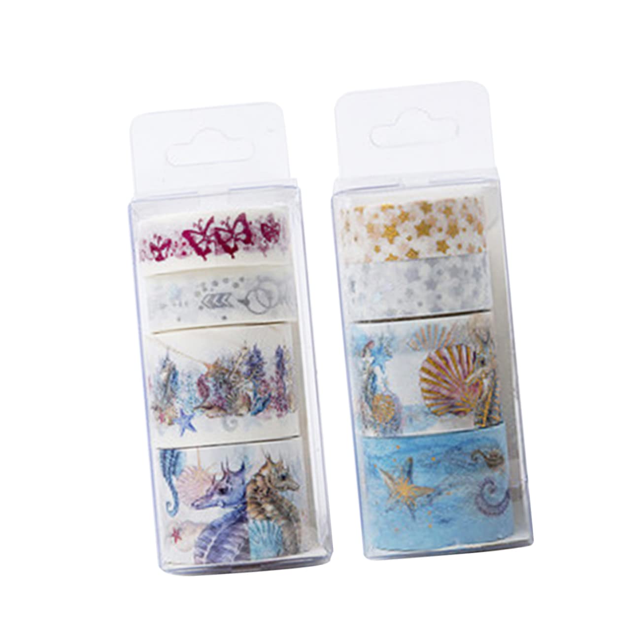 Lurrose 6stücke Cartoon Unterwasserwelt Klebeband Buntes Washi Tape Für Büro Schule Zufälliger Stil Kreatives Basteln Scrapbooking