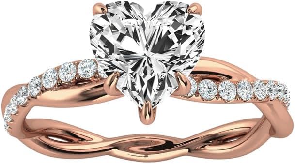 1ct-5ct Moissanite Engagement Ring For Women Moissanite Engagement Ring in 10K/14K/18K White gold And 925 Sterling Silver Wedding & Proposal Jewelry