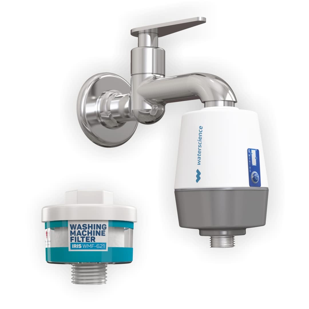 WaterScience CLEO Shower & Tap Filter for Hard Water Softening - Filters Sediments (Combo: Shower & Tap Filter + Washing Machine Filter(Metro/Municipal Water)) (B0BCYQWQPW) Amazon Price History, Amazon Price Tracker