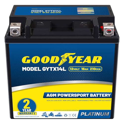 Goodyear GYTX14L AGM Motorcycle Battery