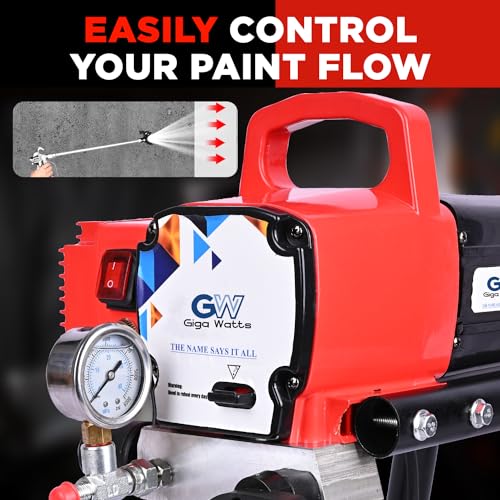 Image of Gigawatts XL-R-450 (XLNT) Airless Paint Sprayer with Powerful 1000W Motor 2.2L /min Flow Rate Max Pressure 22.7MPa /3300PSI 15m High-Pressure Hose for House Interior Exterior Wall Furniture