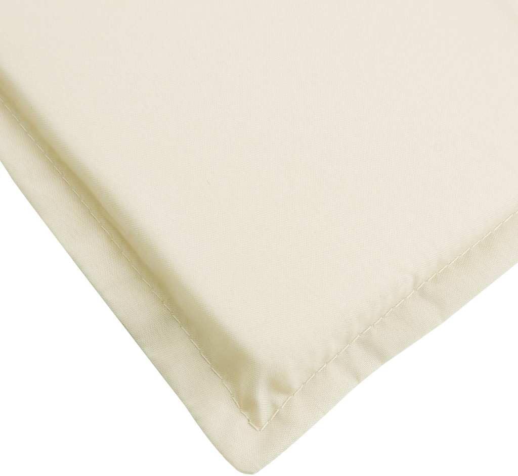 Large Cream Sun Lounger Cushion 70.9 x 23.6 in Soft Oxford Fabric Breathable Recliner Pad with Non Slip Feet for Garden Patio Living Room Indoor Outdoor Relaxation