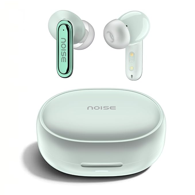 Noise Buds Connect 2 in Ear Truly Wireless Earbuds with 50H of Playtime, Quad Mic with ENC, in Ear Detection, Dual Device Pairing, Instacharge(10 Min=120 Min), BT V5.3(Mint Green)