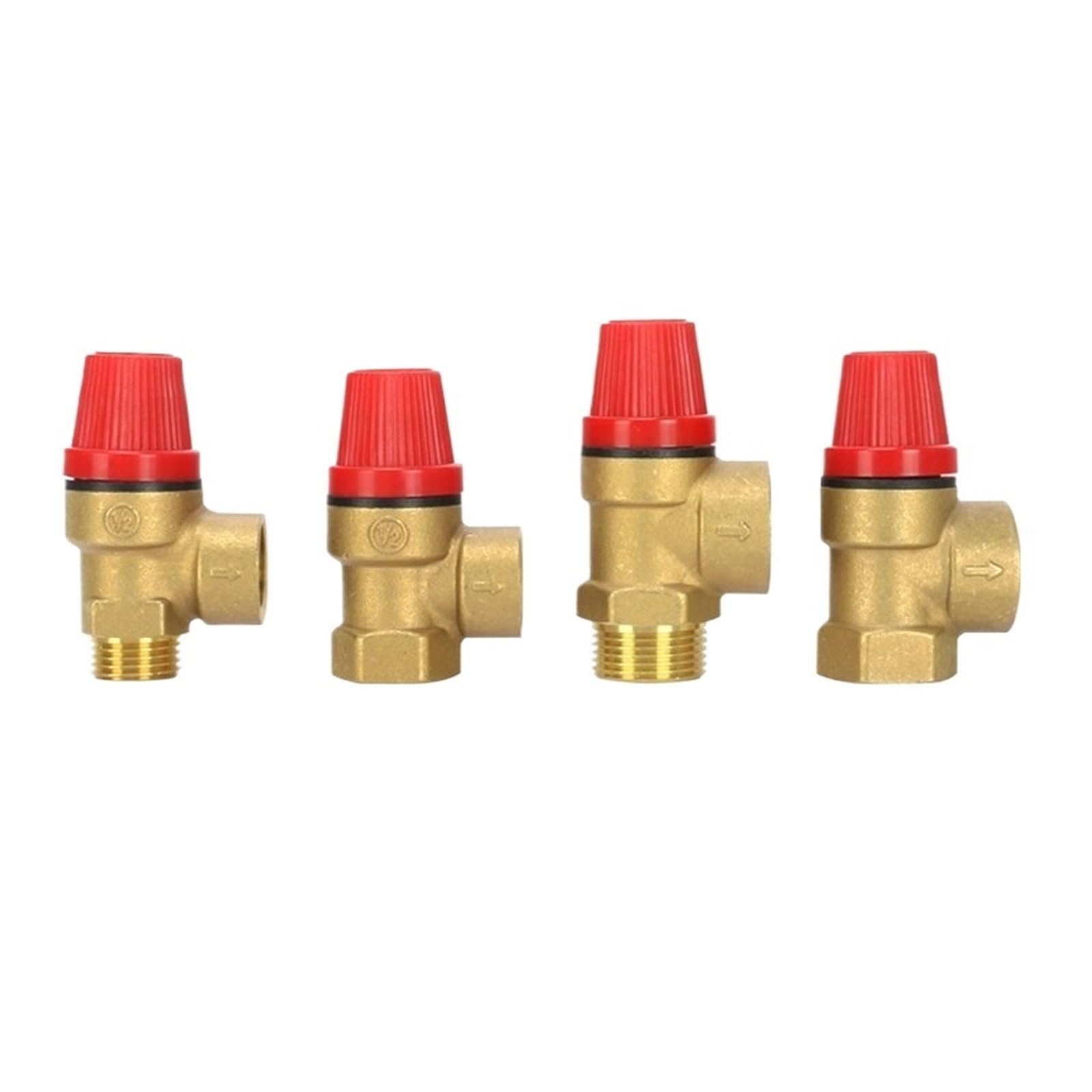 Valvola di sicurezza in ottone, interruttore di scarico for scaldabagno solare, filo interno ed esterno, valvola di sicurezza in ottone da 1/2" e 3/4"(3/4",FEMALE FEMALE_8BAR)