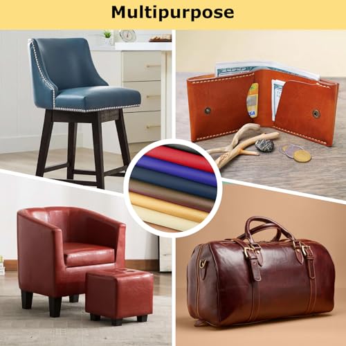 Premium Orange Faux Leather Upholstery Fabric - 54" Wide, 0.7MM Thick Durable PU Vinyl Material for Marine, Furniture, and DIY Crafts 7 Premium Orange Faux Leather Upholstery Fabric - 54" Wide, 0.7MM Thick Durable PU Vinyl Material for Marine, Furniture, and DIY Crafts - Image 6