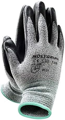 Level 5 Cut Resistant Work Gloves with 3D Comfort Strech Fit and Power Grip Coated Palm