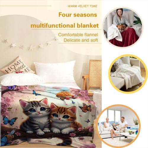 Plaid Polaire 240x260 Adulte Imprimé Chat Coloré, Plaid Couverture Polaire en Microfibre, Jeté de Canapé pour Adultes et Enfants Rester Chaud en Hiver