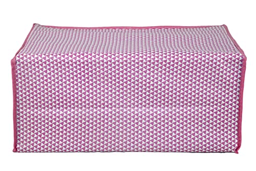Image of ANKIT INTERNATIONAL Saree Cover Bag /Pink Samosa Design Clothes Storage Bag /Saree Covers For Storage /Pack of 6