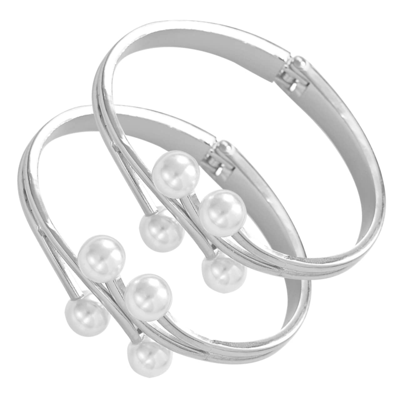 TOPBATHY 8pièces Anneaux Décoratifs Perles pour Rideaux Clips Métalliques à Nouer Accessoires De Décoration pour Fenêtres Maison